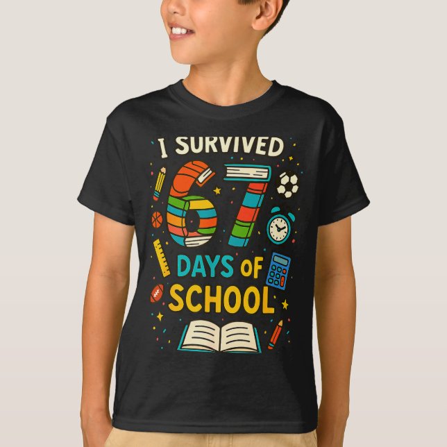 T-shirt Blague de l'école six sept mème élève professeur d (Devant)