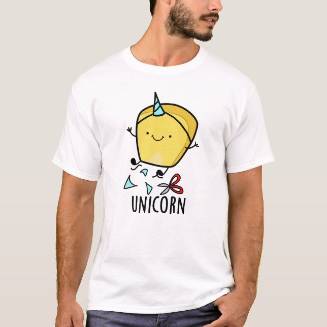 T-shirt Blague de maïs drôle de licorne  (Devant)