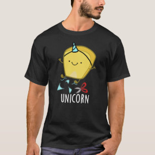 T-shirt Blague de maïs drôle de licorne Fond sombre