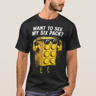 T-shirt Blague de nourriture amusante pour six pack humour