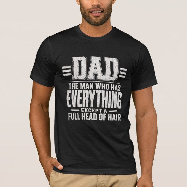 T-shirt Blague de papa chauve drôle (Devant)