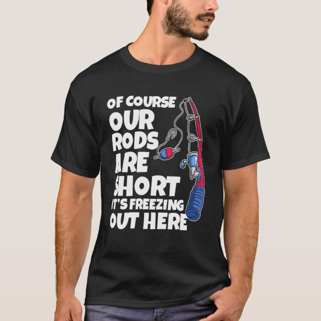 T-shirt Blague de pêche sur glace pour hommes (Devant)
