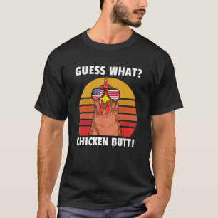 T-shirt Blague de poulet drôle devine quoi éleveur de poul