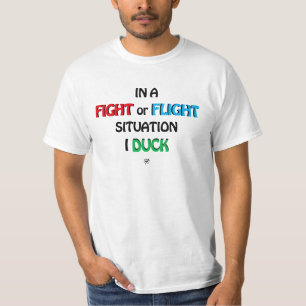 T-shirt Blague de stratégie de survie (combat ou vol)