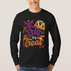 T-shirt Blague de trigonométrie Halloween Trick Or Treat