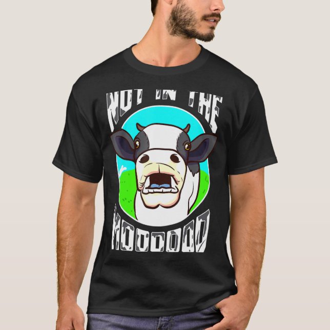 T-shirt Blague de vache pas d'humeur (Devant)