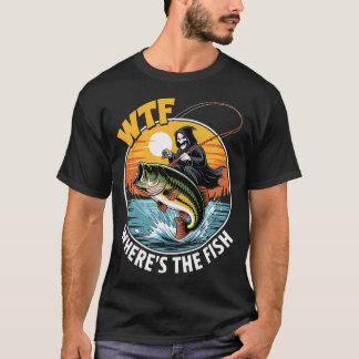 T-shirt Blague drôle de crâne de pêche