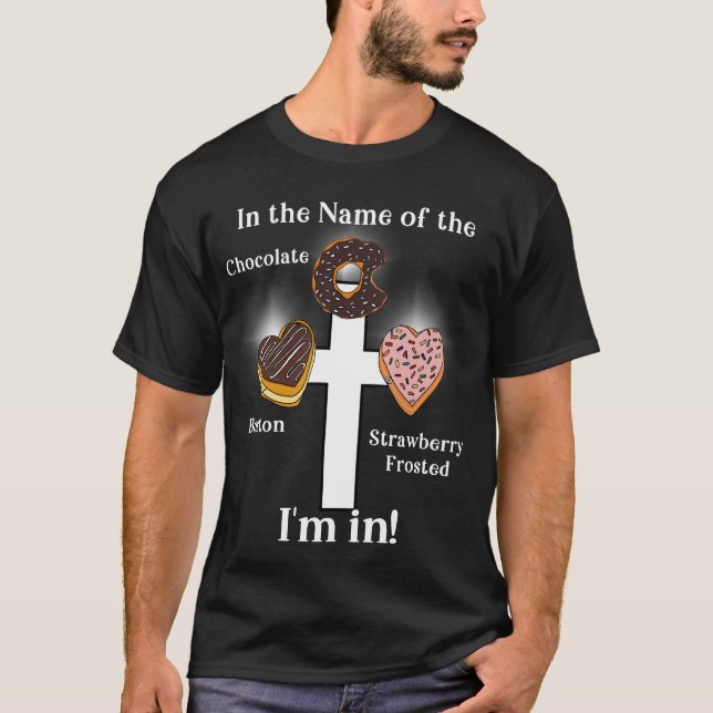 T-shirt Blague drôle de donut chrétien pour la Saint-Valen (Devant)