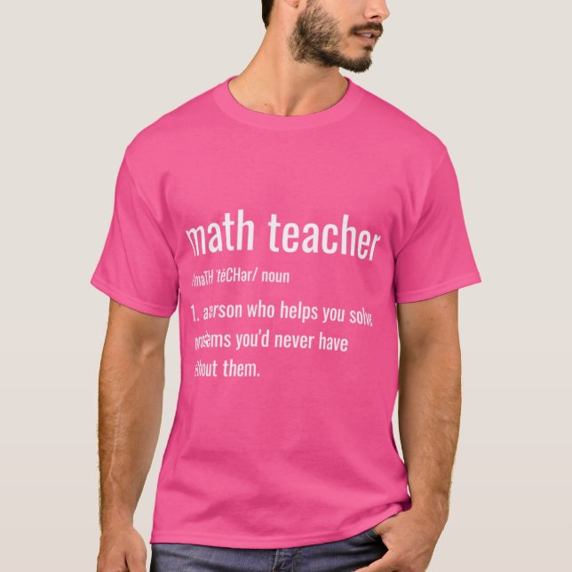 T-shirt Blague drôle de professeur de mathématiques drôle (Devant)