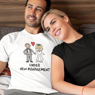 T-shirt Blague drôle sous nouvelle direction - jeune marié