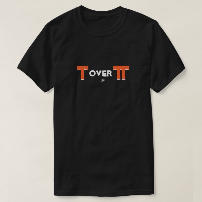 T-shirt Blague mathématique Tau et Pi (Design devant)