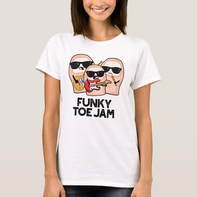T-shirt Blague musicale funky sur l'orteil drôle  (Devant)
