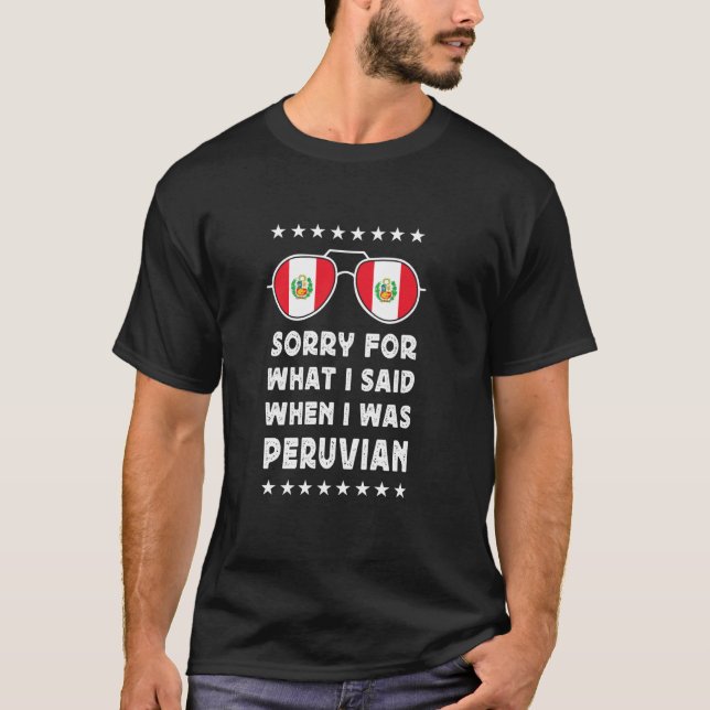 T-shirt Blague péruvienne drôle Fierté péruvienne fière Dr (Devant)