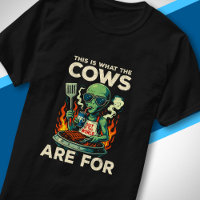 Blague Rétro de Grillade de Vache d'Alien drôle UF