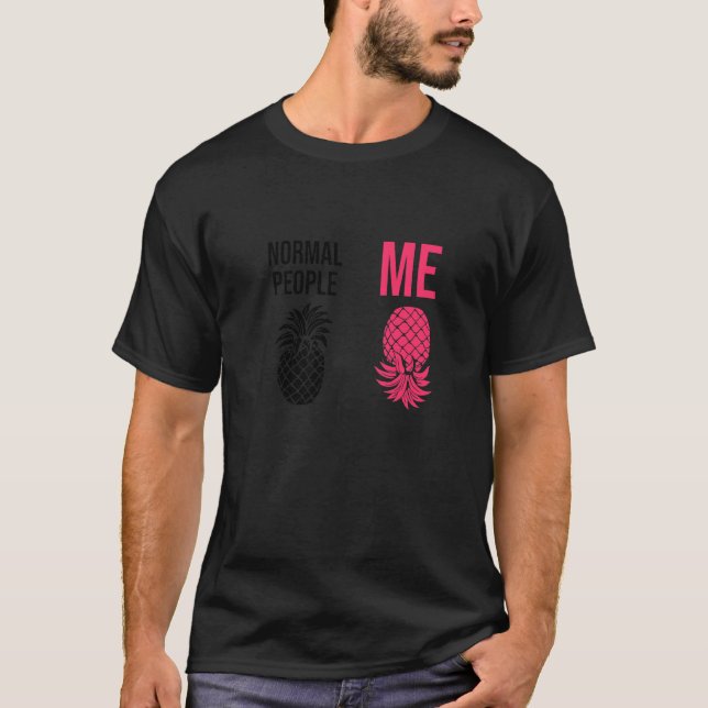 T-shirt Blague sur l'ananas à l'envers à la vanille Swinge (Devant)