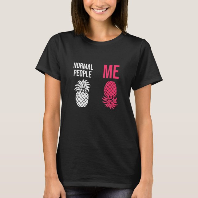 T-shirt Blague sur l'ananas à l'envers pour le swing de va (Devant)