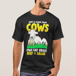 T-shirt Blague sur les vaches égales à un régime de salade