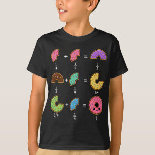 T-shirt Blagues de maths sur les fractions de beignets