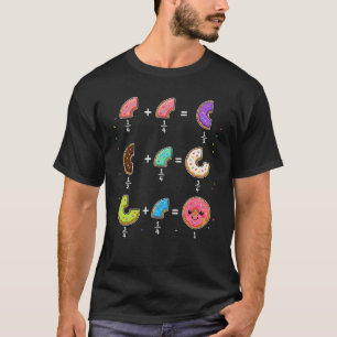T-shirt Blagues de maths sur les fractions de beignets