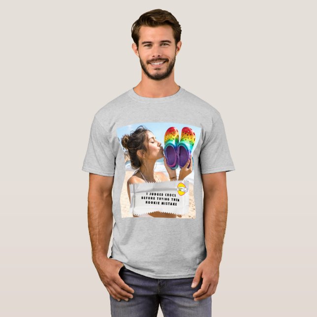 T-Shirt Blagues Emballages de Chewing-Gum Crocs (Devant entier)