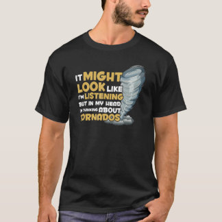 T-shirt Blagues Hommes Orages Je Pense À Des Tornades Oura