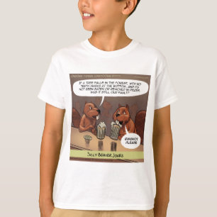T-shirt Blagues Idiotes de Castor Dessin Animé Drôle