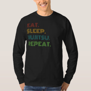 T-shirt Blagues Jiu-Jitsu : Mange, Dors, Jiu-Jitsu Répéter