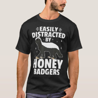T-shirt Blagueur Blaireau Animal Facilement Distrait Par H