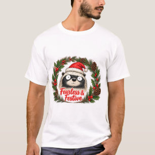 T-shirt Blagueur et intrépide Noël de blaireau miel festif