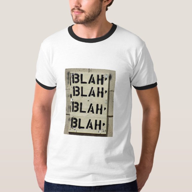 T-shirt Blah - chemise fade pour des types (Devant)