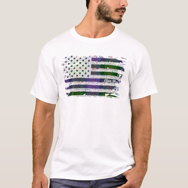 T-shirt Blair Nom de famille American Flag Scottish Clan T (Devant)