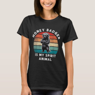 T-shirt Blaireau à miel est mon animal de srit drôle vinta