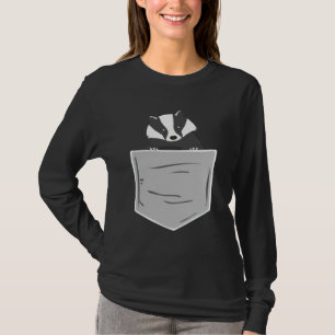 T-shirt Blaireau Dans La Poche Faune Blaireau Dans Un Sac