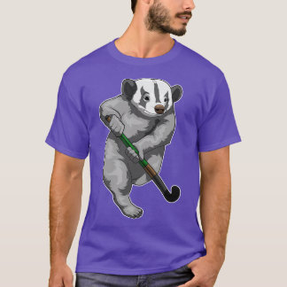 T-shirt Blaireau de miel bâton de hockey