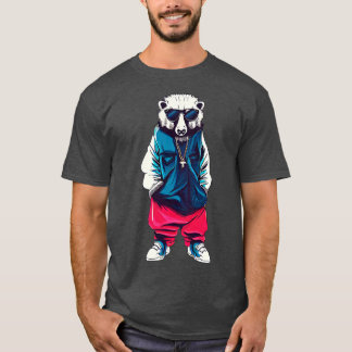 T-shirt Blaireau de miel de style rue