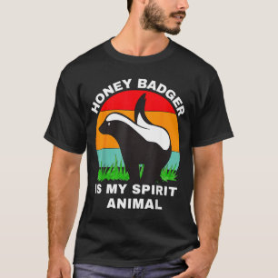 T-shirt Blaireau fou est mon animal totem