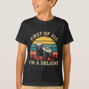 T-shirt Blaireau Premier D'un Délice Blaireau Drôle