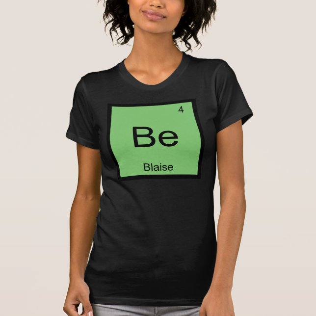 T-shirt Blaise Nom Chimie Élément Tableau périodique (Devant)