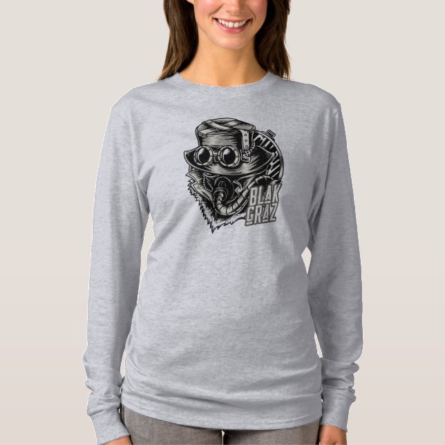 T-shirt Blakgraz Steampunk Casquette et lunettes (Devant)