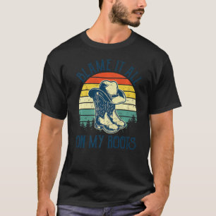 T-shirt Blame It On My Roots T Cowgirls occidentales Musiq