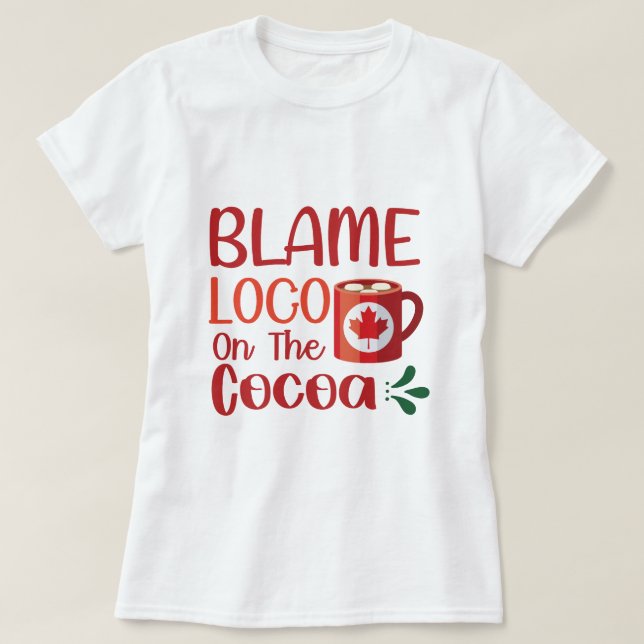 T-SHIRT BLAME LOCO SUR LE CACAO (Design devant)