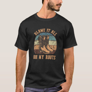 T-shirt Blâmer Tout Sur Mes Racines Drôle Amoureux De Musi