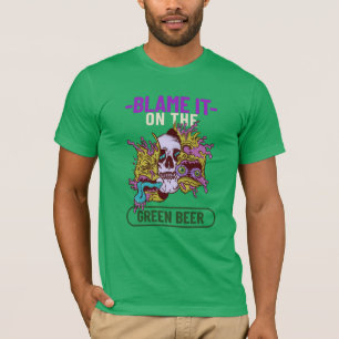 T-shirt Blâmez-le sur la bière verte St. Patrick's Day