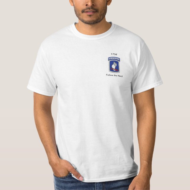 t-shirt blanc 173d en vol suivre le troupeau (Devant)