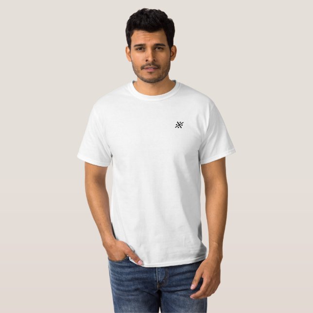 T-shirt blanc à coupe décontractée premium pour ho (Devant entier)