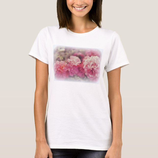 T-shirt blanc à la mode avec la copie peinte de (Devant)