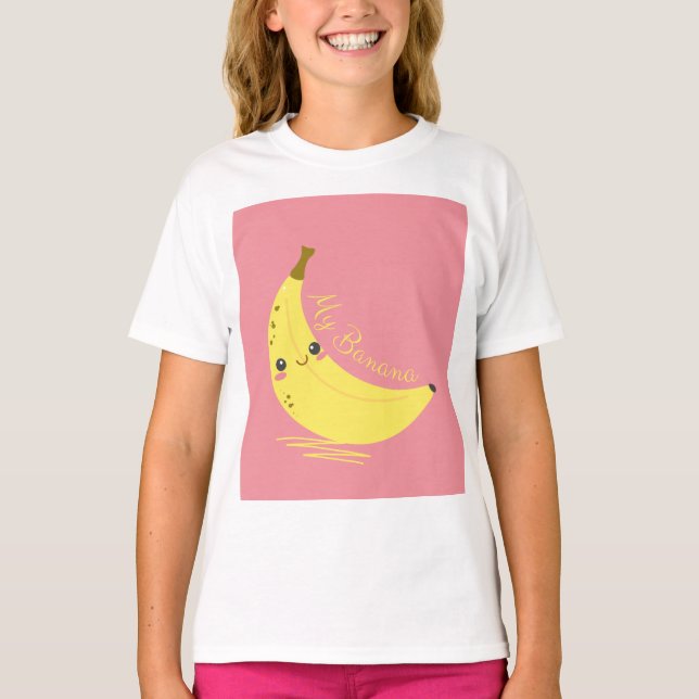 T-shirt blanc à manches courtes pour enfants avec  (Devant)