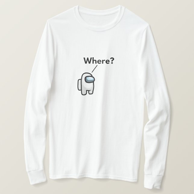 T-Shirt blanc à manches longues (Design devant)