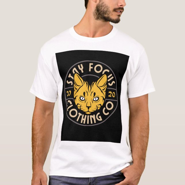 « T-shirt blanc à manches longues avec motif de ch (Devant)