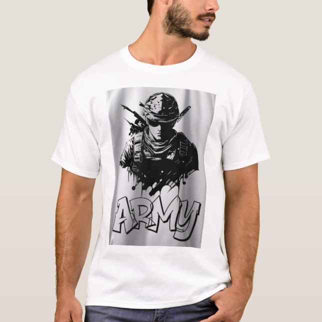 T-shirt blanc à manches longues avec motif de logo (Devant)